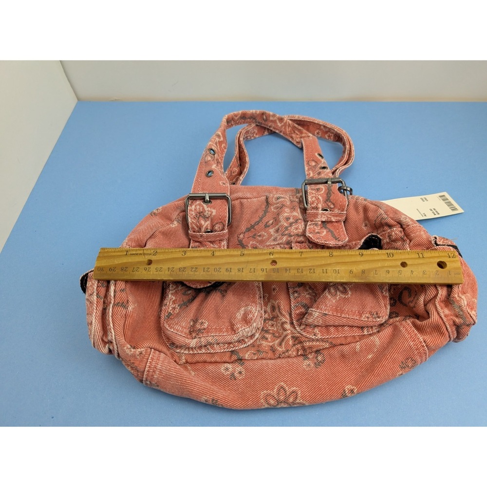 Urban Outfitters BDG Paisley Red Y2K Style Duffle Shoulder Bag NEW - Picture 10 of 16